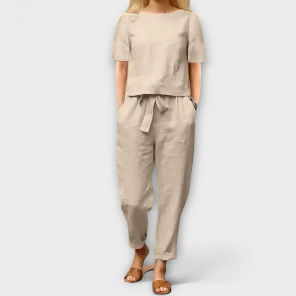 Sofía – Conjunto de Lino de Dos Piezas