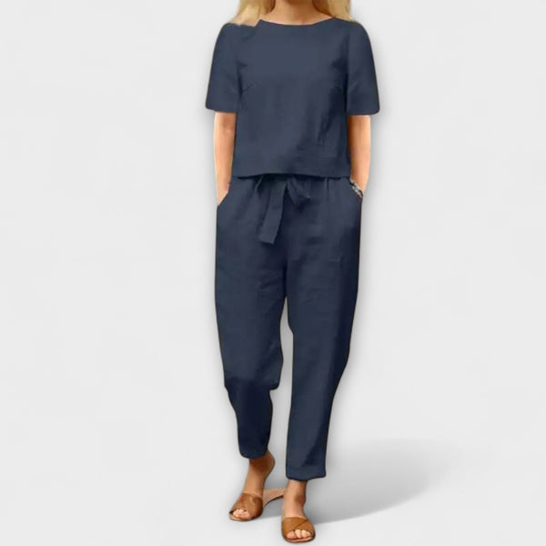 Sofía – Conjunto de Lino de Dos Piezas